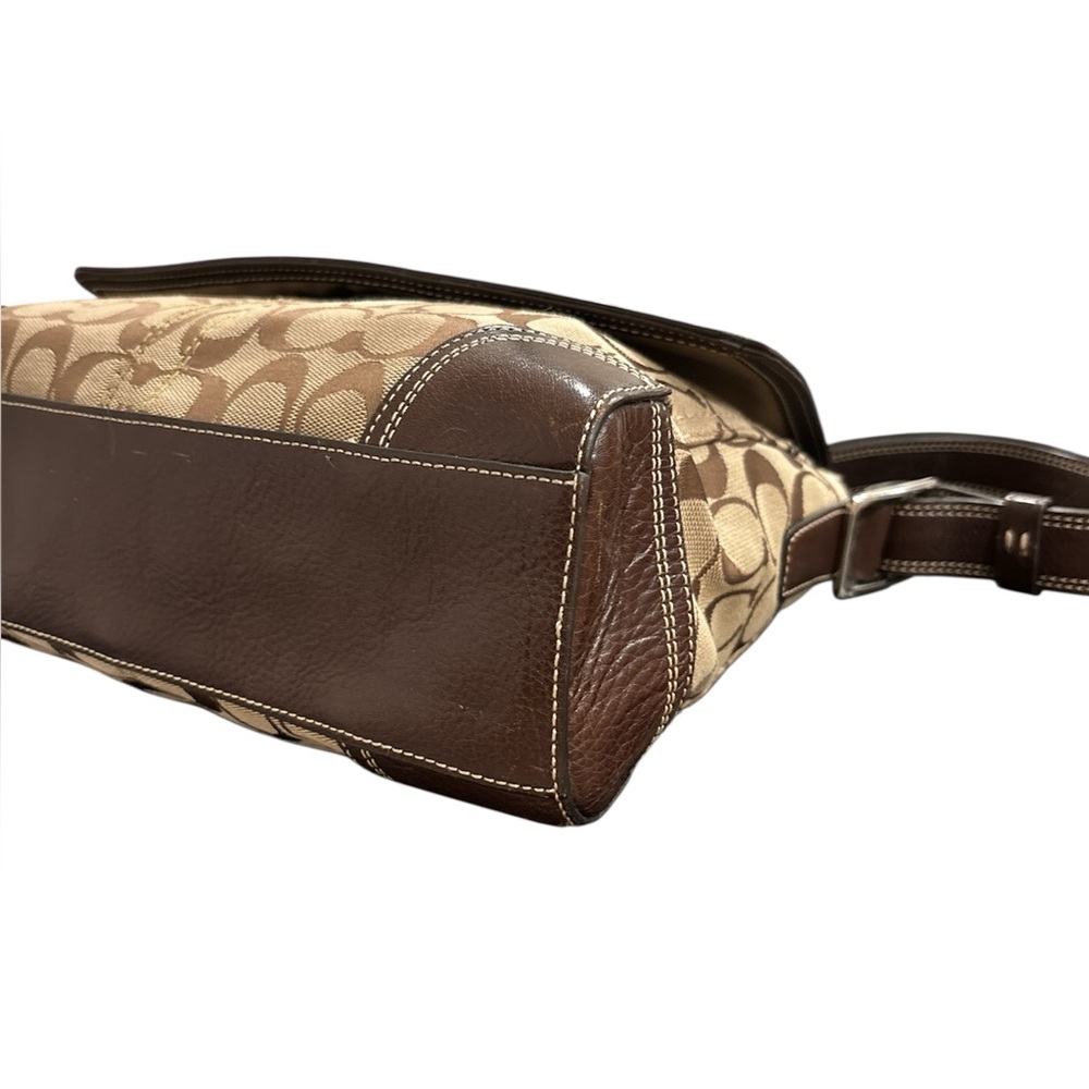 Coach Hampton turnlock Signature Canvas Flap Shoulder Bag Y2K - Picture 10 of 16